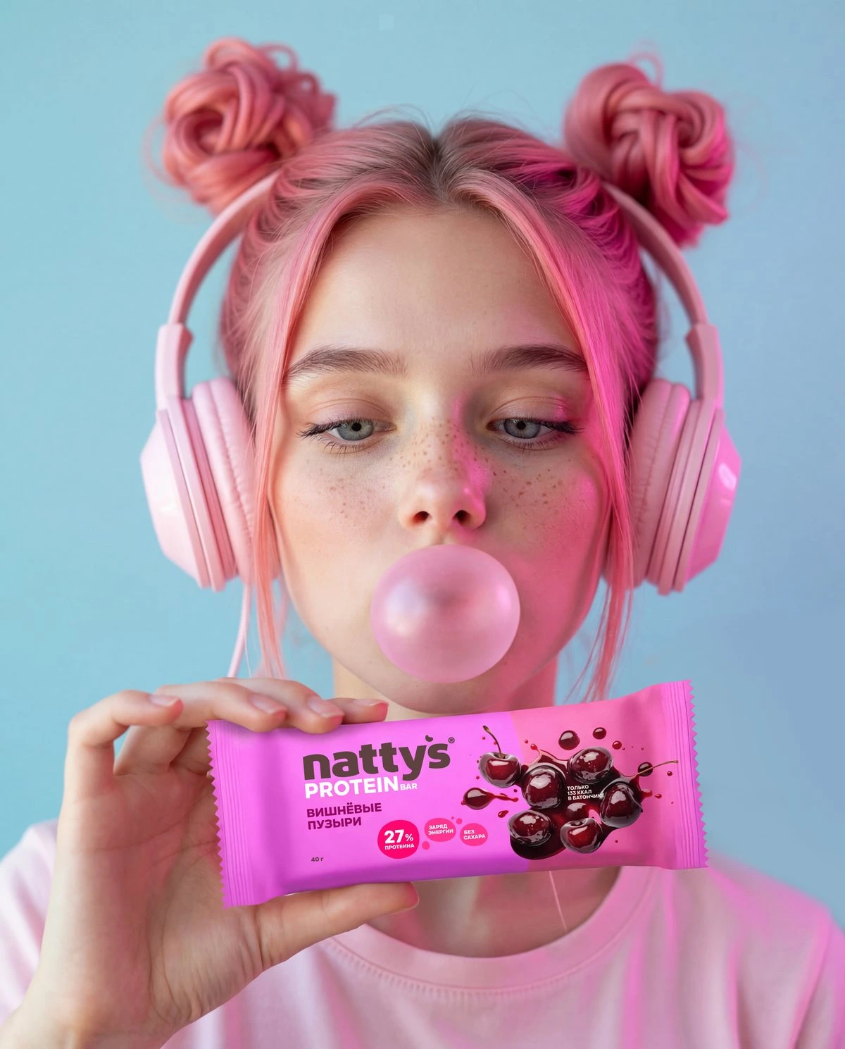 Nattys PRO Protein Bar Вишнёвые пузыри