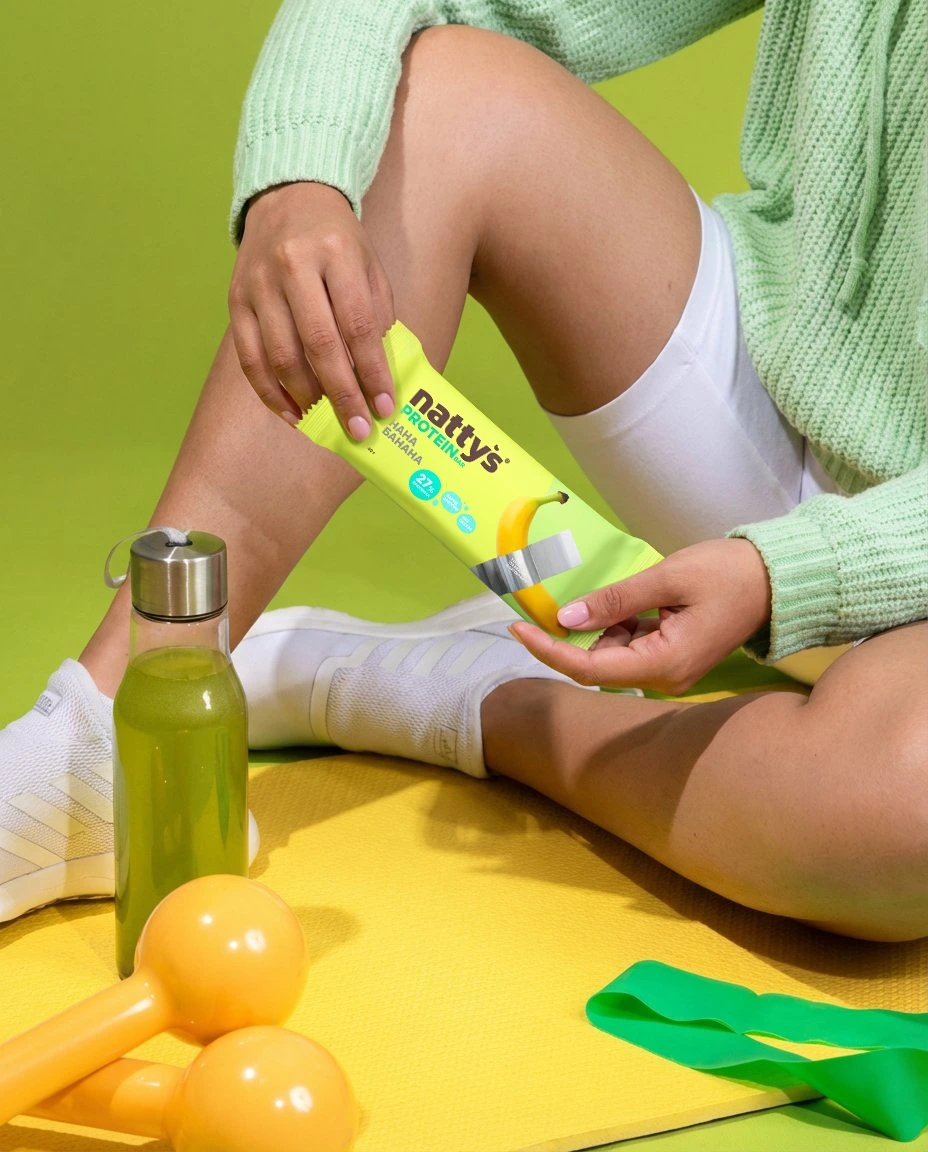 Nattys PRO Protein Bar на тренировке