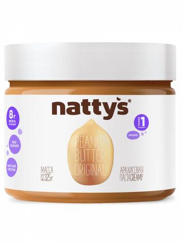 Арахисовая паста Nattys без добавок, 325 г