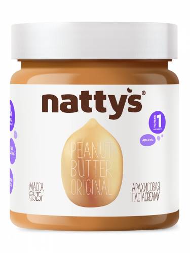 Арахисовая паста Nattys без добавок, 525 г