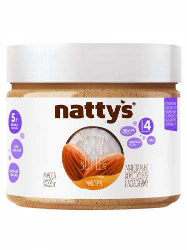 Миндально-кокосовая паста Nattys с мёдом, 325 г