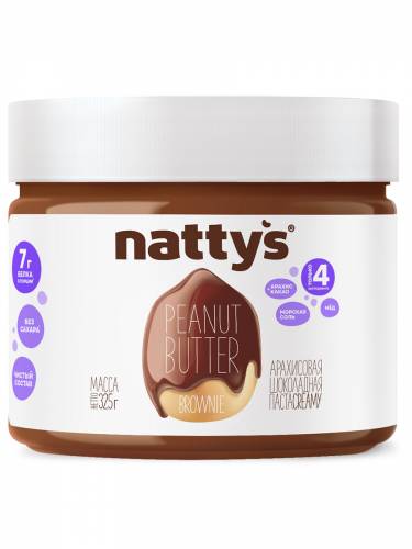 Арахисовая паста Nattys с какао и мёдом, 325 г