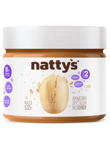 Арахисовая паста Nattys с морской солью, 325 г