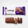 Шоколадные батончики Nattys&Go! с арахисовой пастой, карамелью и изюмом 45 гр, 12 шт